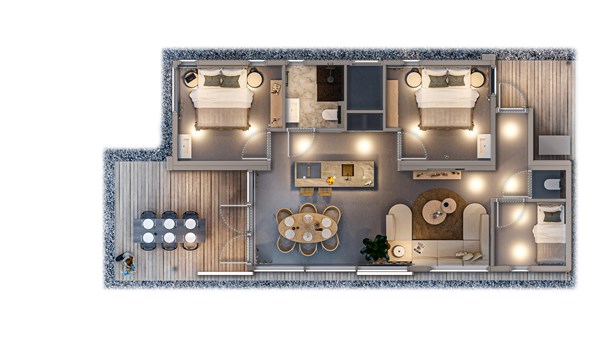 Floorplan - Rijnbandijk 10B, 4024 BM Eck en Wiel